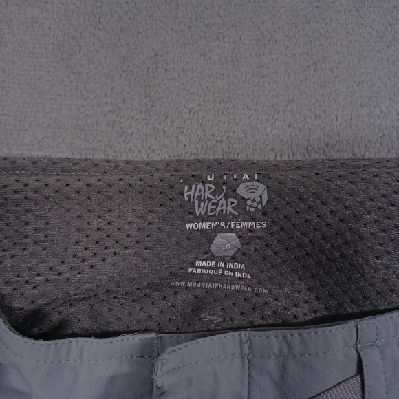 Mountain Hardwear Shorts WOmens 10 Gray Pockets Outdoor Activewear Casual - Picture 3 of 8